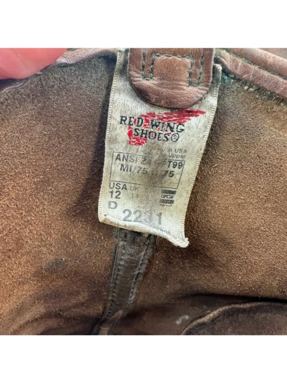Red Wing Pecos  2231 Men Size 12D Brown Leather 11 inch Safety Toe Pull On Boot